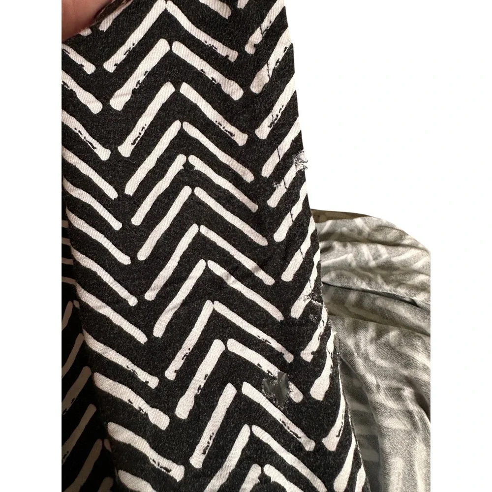 Little‎ Sleepies Monochrome Chevron Fitted Flat Sheet Set Knotted Hat Bamboo